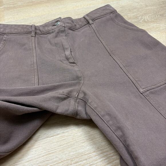 Artizia Wilfred Free Utility High Rise Barrel Jeans Women’s 12 Color Brown - Picture 2 of 6